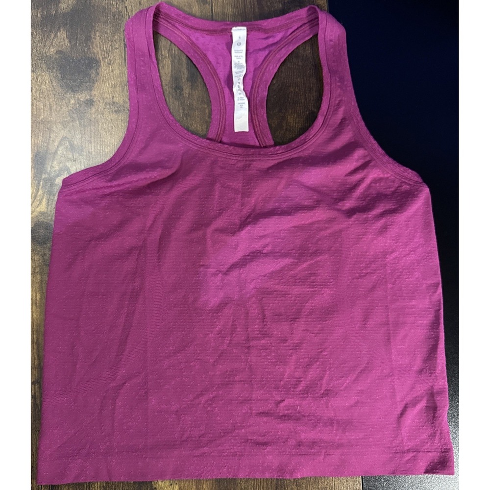 Lululemon Swiftly Tech Racerback Tank Race Length Magenta Purple W1DKHS Size 8